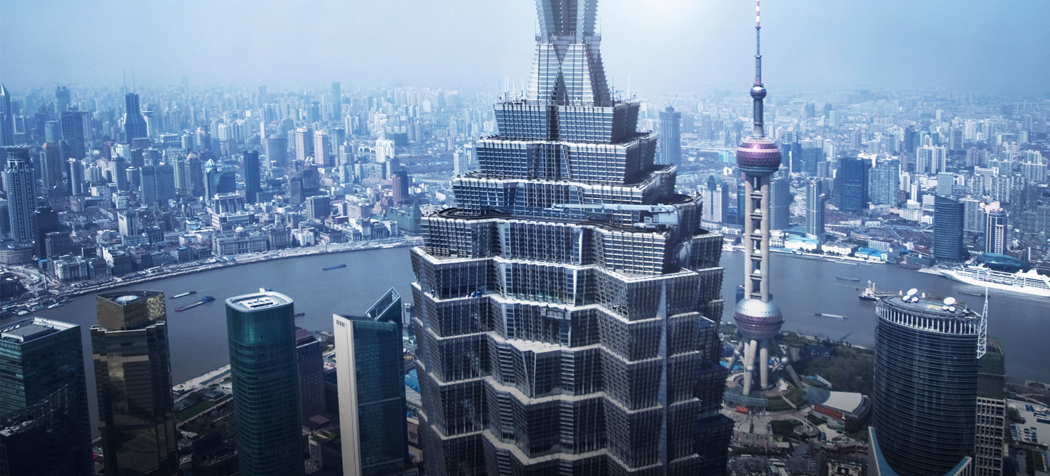 A rooftop view over Shanghai